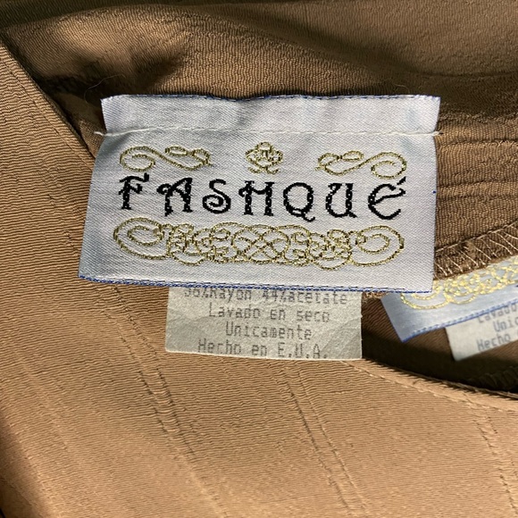 Fashque 3 Piece Set in Brown/Tan with Gold Detailing - Picture 4 of 5